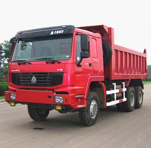 Quality Euro 2 Heavy Crawler Dump Truck / 251 - 350HP Sinotruk Howo 6x6 Tipper Truck for sale