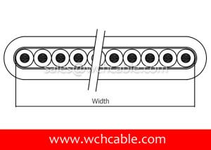 Quality UL20346 TPE Dual Insulation Flat Ribbon Cable AWG30 PITCH 0.635mm 2-68Pins 105C 300V for sale