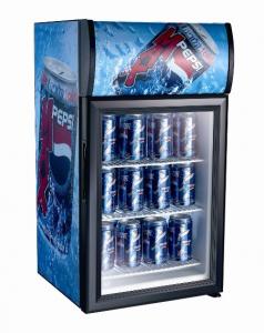 China 40LGlass Door Drink Display Refrigerator Monster Energy Mini Beer Can Fridge SC40B on sale