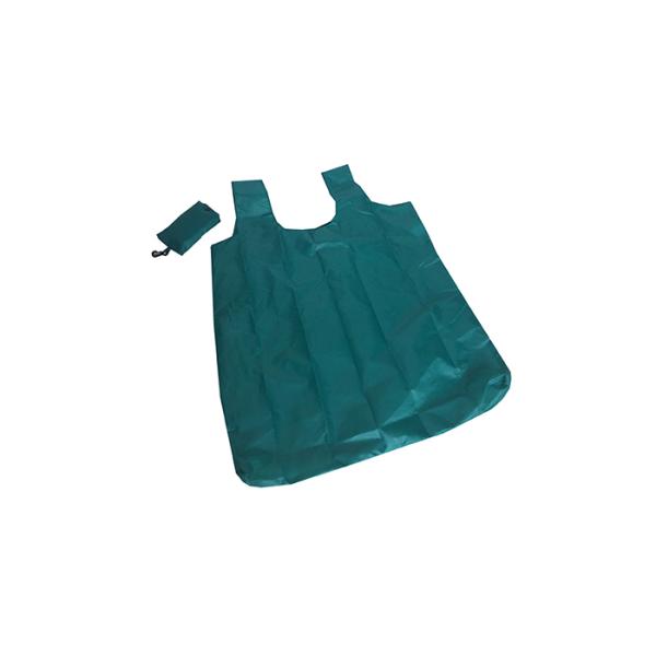 Recyclable 190T Polyester Tote Bags Green Polyester Reusable Grocery Bags