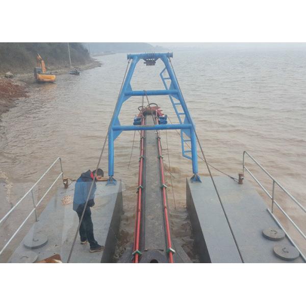 200 Cbm/H Hydraulic Mud Dredging Ship 16kw Red Color Used For River Dredging