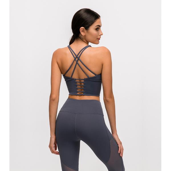 2021 popular Criss Cross Back Yoga top Women'S activewear Sports Fitness Bra