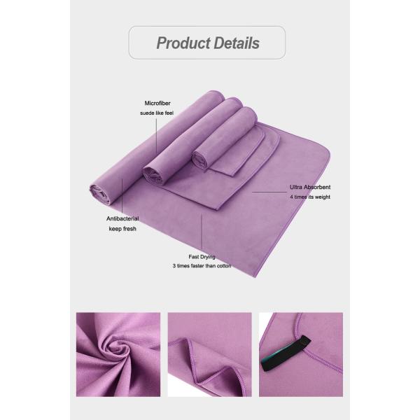 Quick Dry Lightweight Soft Microfiber Suede Towel For Outdoor Activities