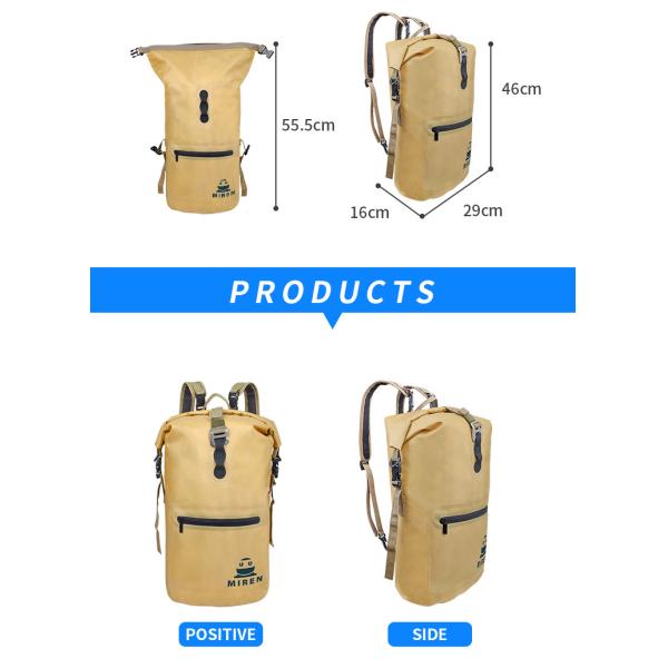 TPU Material Yellow Backpack Waterproof 16L Lightweight Multifunctional