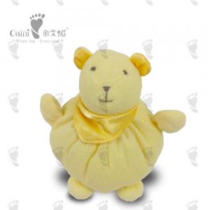 Quality Soft Fat Custom Stuffed Animals 20 X 17cm Egg Yellow Stuffed Bear for sale