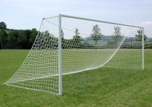 China White Goal Soccer Net polyethylene 2.0mm single knot on sale
