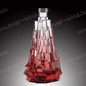 China Ice Block Shaped 750ml Clear Flint Glass Bottles For Brandy on sale