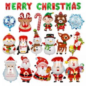 China Wholesal 2022 New Christmas Foil Balloon Elk Snowman Santa Claus Christmas Party Decorations Party Balloon on sale