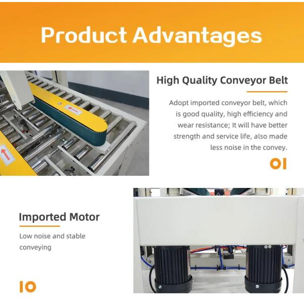 Automatic Cartons Box Sealer Carton Tape Sealing Machine Top And Bottom Packing