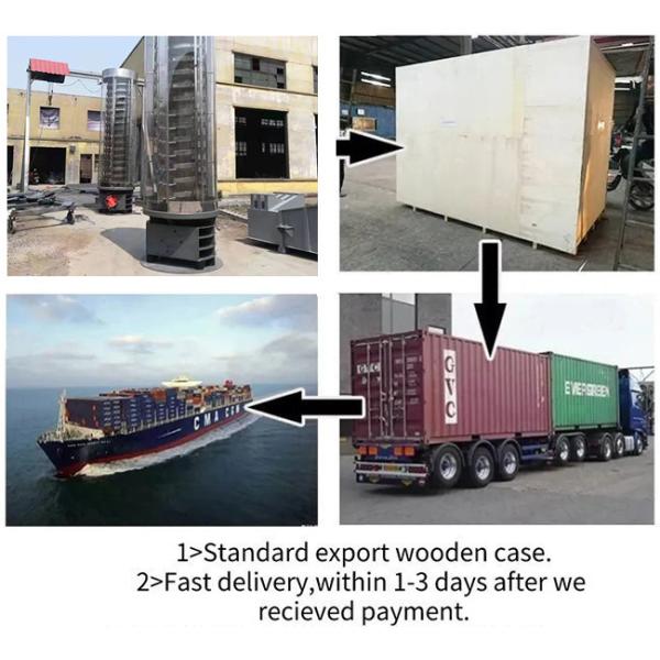 Feed Grain Stainless Steel Vertical Vibration Cooling Screw Elevator Non-standard