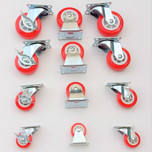 1-3inch Plastic Furniture Swivel Caster Wheel with 17mm/21mm/27mm/27mm Thickness
