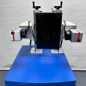 Quality Double-head Laser Marking Machine with Double Efficiency and Synchronous Asynchronous Modes in a Dual-Column Structure for sale