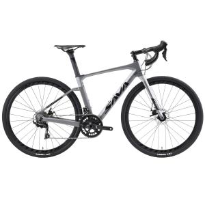 Quality Grey Carbon Gravel Road Bike , 700*40C unisex Shimano Racing Bike for sale
