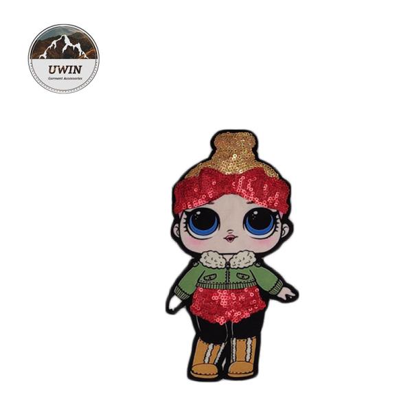 Lovely LOL Woven Patches No Minimum Sequin Material For Clothing Accessories