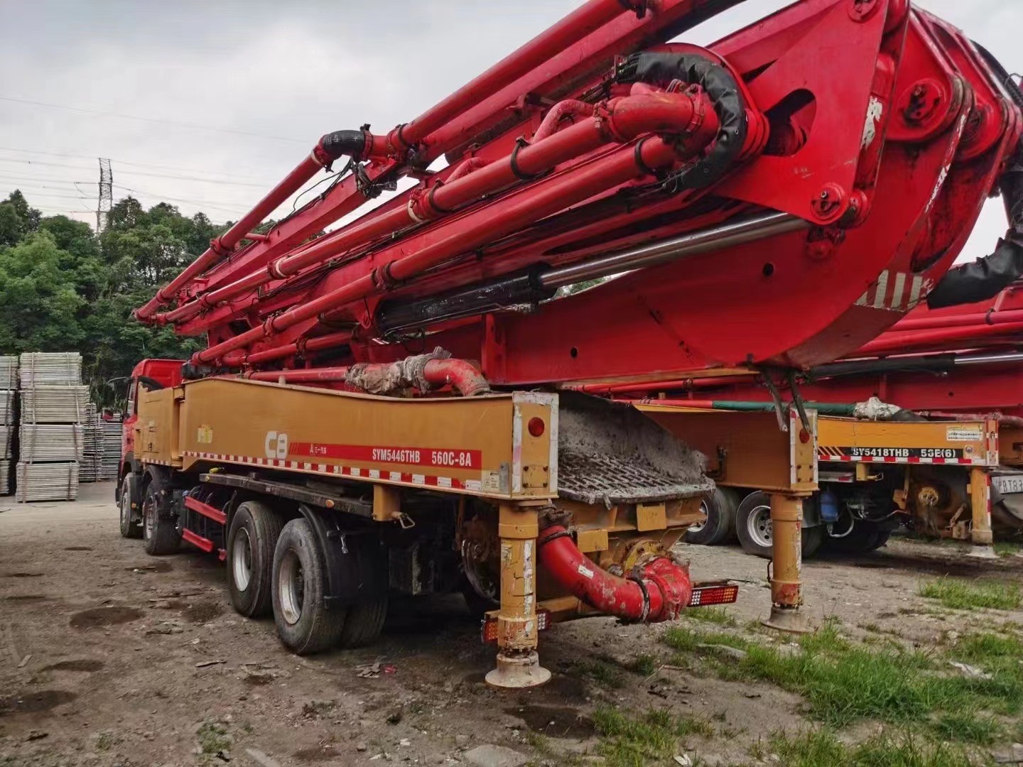 2018 Sany Used Concrete Pump Truck 56m SYM5446THB 560C-8A 41460kg