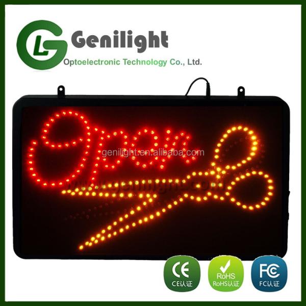 Barber Scissors Cut LED Sign Popular Animated Neon Chain for Your Business Needs