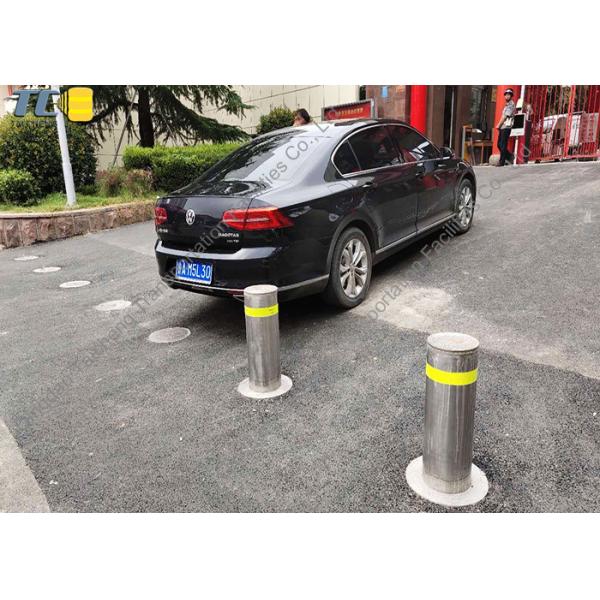 Automatic Steel Parking Pillar / Smart Bollards IP68 Stainless Finish 130kg Weight 3.5s Open Speed