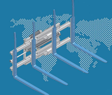 Cargo Forklift Clamp Attachment Single Double Pallet Handlers Bonafe