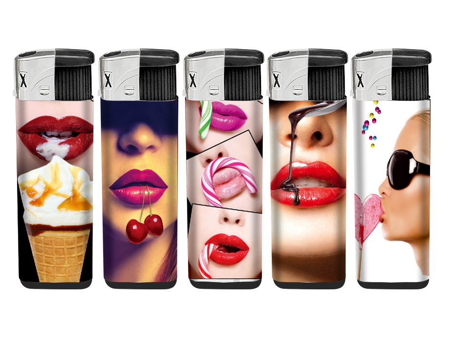 OEM Custom Logo High Quality Popular Refillable Electric Gas Lighter