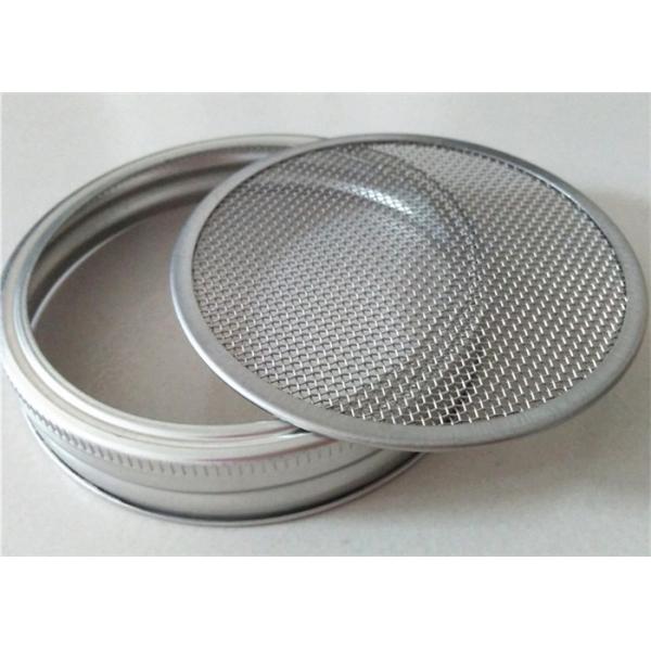 86mm Stainless Steel Mason Jar Lids Round / Square Shape For Filtration