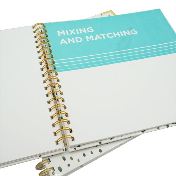 Spotted Spiral Notebook Printing , CMYK Custom Art Book Printing 248*248mm
