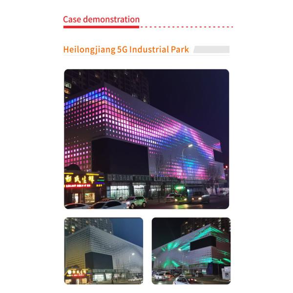 Facade Lighting RGB Mesh Screen Display DC12V S30 P100 P80 P50 P40 SMD3535
