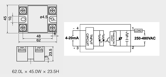 AC 2000 VOLT LED Solid State Relays , Electrical Relays Industrial Nut Mounting