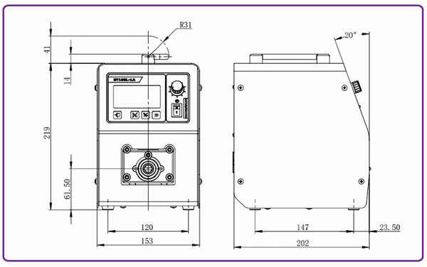 large-screen LCD display flow rate peristaltic pump BT300L-1A