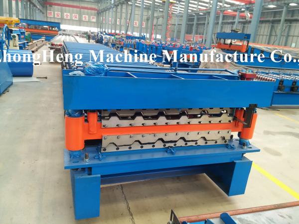 Buy Double-corrugated Sheet Roofing Sheet Roll Forming Machine with protective cover at wholesale prices