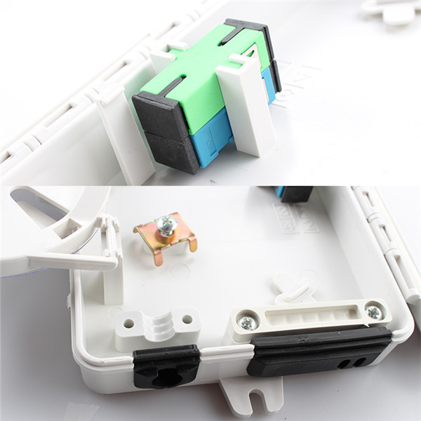 2/4 Cores ABS Mini Fiber Optic Distribution Box / Ftth Fiber Optic Termination Box