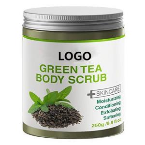Quality Whitening Smooth Green Tea Body Scrub Blackhead Remover / Whitehead Exfoliating for sale