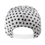 White Printed Long Brim Baseball Hat , Trendy Outdoor Ladies Sports Hats