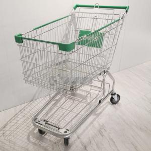 China 210 Liters Shopping Cart Trolley Supermarket Strong Capacity Silver Galvanized OEM on sale