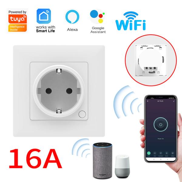 Buy Mtering Zigbee Wall Socket Intelligent 16A Smart Socket at wholesale prices