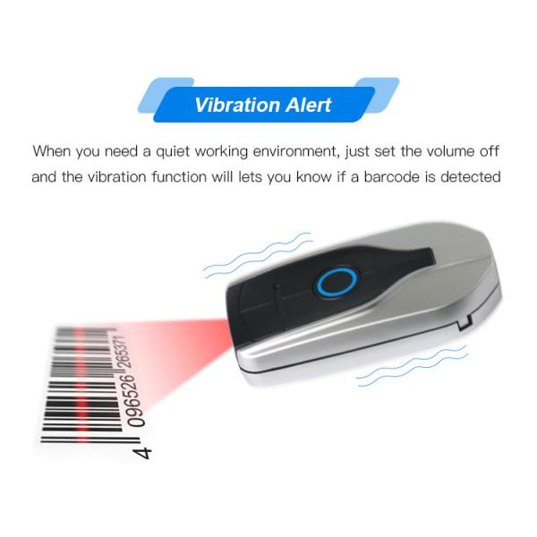 2.4GHz Wireless CMOS Bluetooth Barcode Scanner 450mAh Portable Mini Code Reader