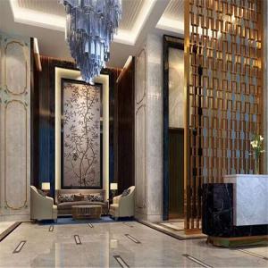 Quality Metal Room Dividers Room Screens Rose Gold Metal Living Room Partition for sale
