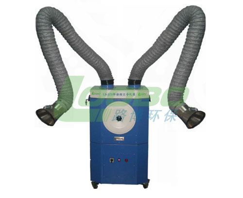 Loobo Factory welding fume extraction unit for sale with one/two fume arm with self filtering cleaning way