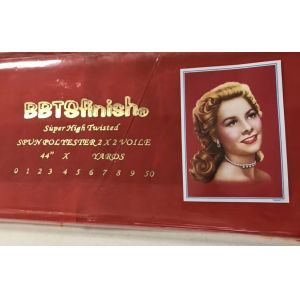 Quality BBTS super high Twisted metallic spun polyester voile fabric for muslim usage white bluishwhite dyeing printing for sale