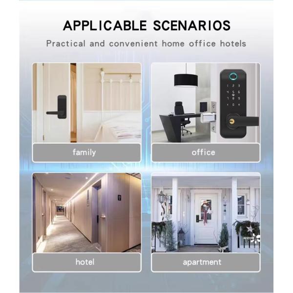 Zinc Alloy Smart Front Door Lock Bluetooth Digital Keypad Door Lock 35mm - 55mm