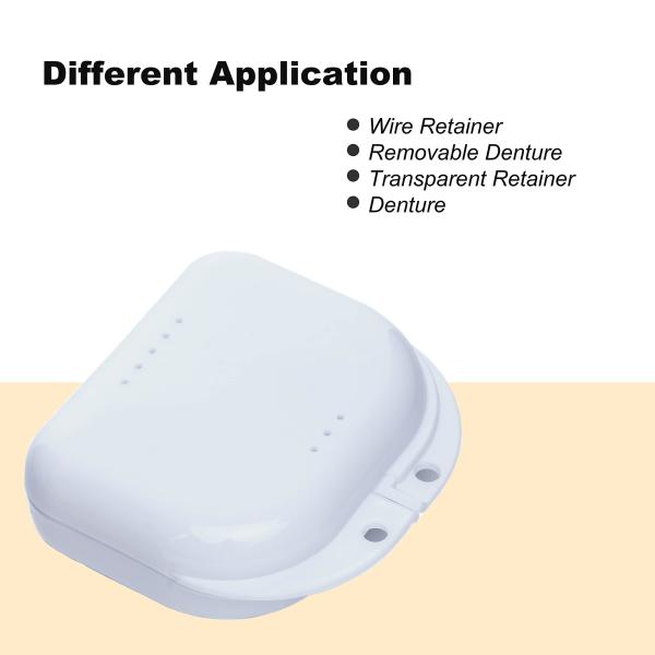 Teeth Retainer Case With Vent Holes 4 Pcs Denture Cases Tight Snap Lock Easy Use