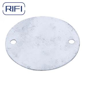 Quality Galvanized Finish Round Metal Electrical Box Cover For BS4568 Junction Boxes for sale