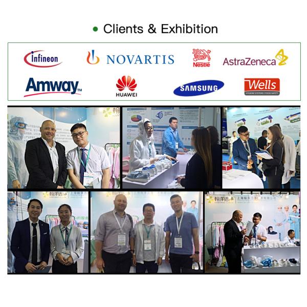 Class 100/1000 Cleanroom Suit with 75D Stripe Fabric and S-4XL Sizes for Factory Workshop