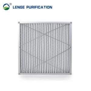 China G4 Galvanized Sheet Pleated Panel Filter With Folding And Duck Rack Frame on sale