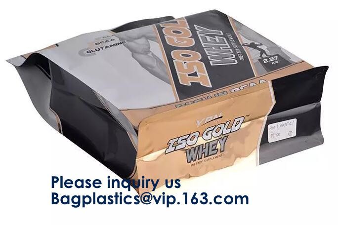 Kraft Stand Up Pouches Clear Stand Up Pouches Jute Look Stand Up Pouches Striped Stand Up Pouch with Rectangular Window