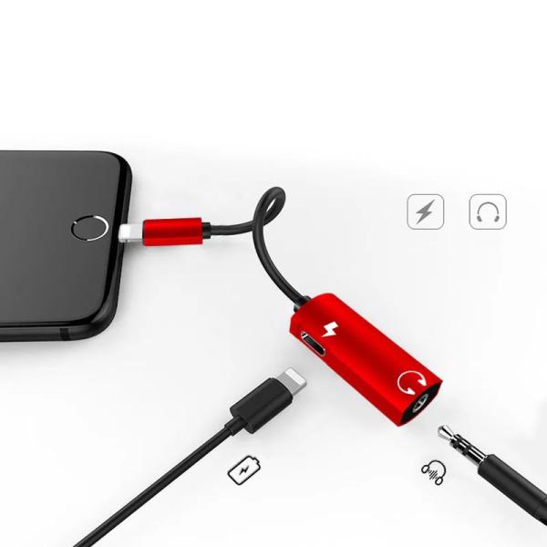 3.5mm Headphone Jack Adapter Earphone Adapter Splitter 2 in 1 Audio Jack and Charger for iPhone