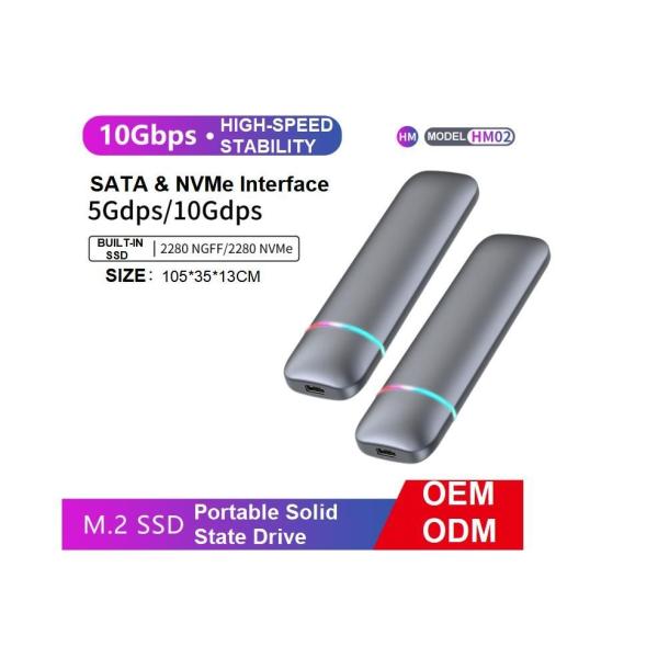 Infinites 2tb 4tb 6tb 2.5&prime; High Speed Data Transfer Portable External SATA SSD RGB Built in SSD 5gbps 10gbps with Colorful Ambiance Lights