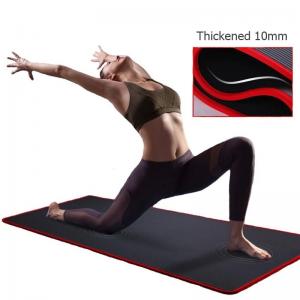 China Tasteless Non Slip 10MM Thicker 183cmX61cm Nbr  Exercise Mats For Fitness Pilates Workout on sale