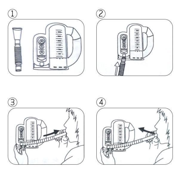 3000cc Single Ball Lung Breathing Trainer Adjustable Spirometer For Breathing Exerciser