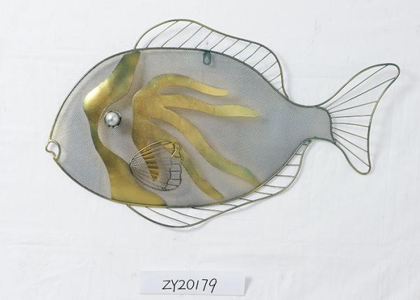 Buy Colorful  Minimalism Ocean Large Metal Fish Wall Decor at wholesale prices