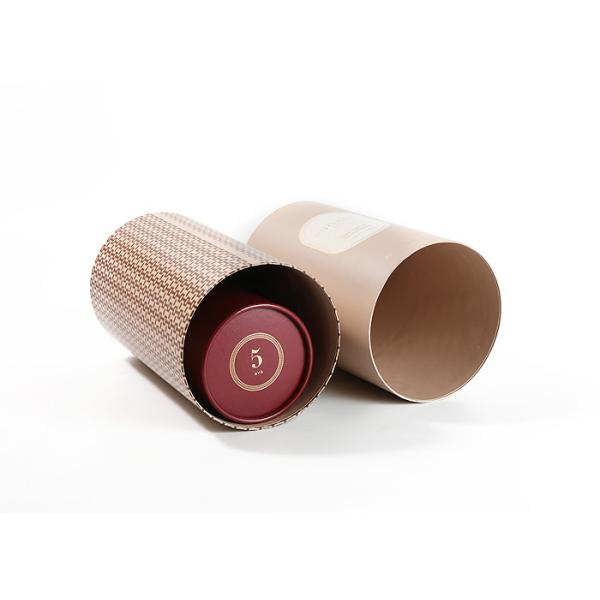 Handmade Empty Eco Friendly Candle Boxes , Rigid Cylinder Round Cardboard Gift Box